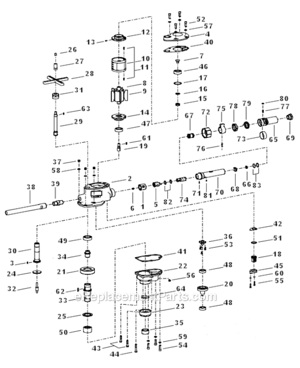 Page A Diagram and Parts List for CP1820R32  Chicago Pneumatic Drill